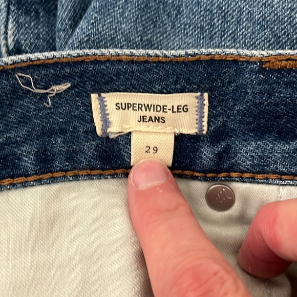 Madewell Superwide Leg Jeans in Fannin Wash size 29 - Picture 4 of 4